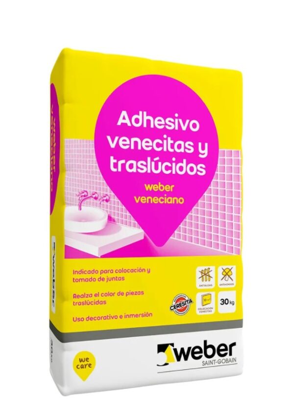 Adhesivo Weber Veneciano Blanco x 2.5Kgs