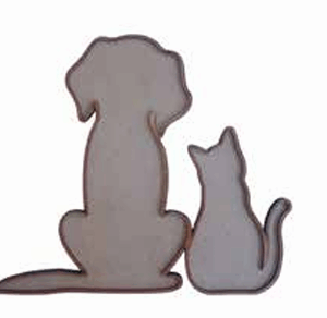 Perro y gato 24x20.5 con borde